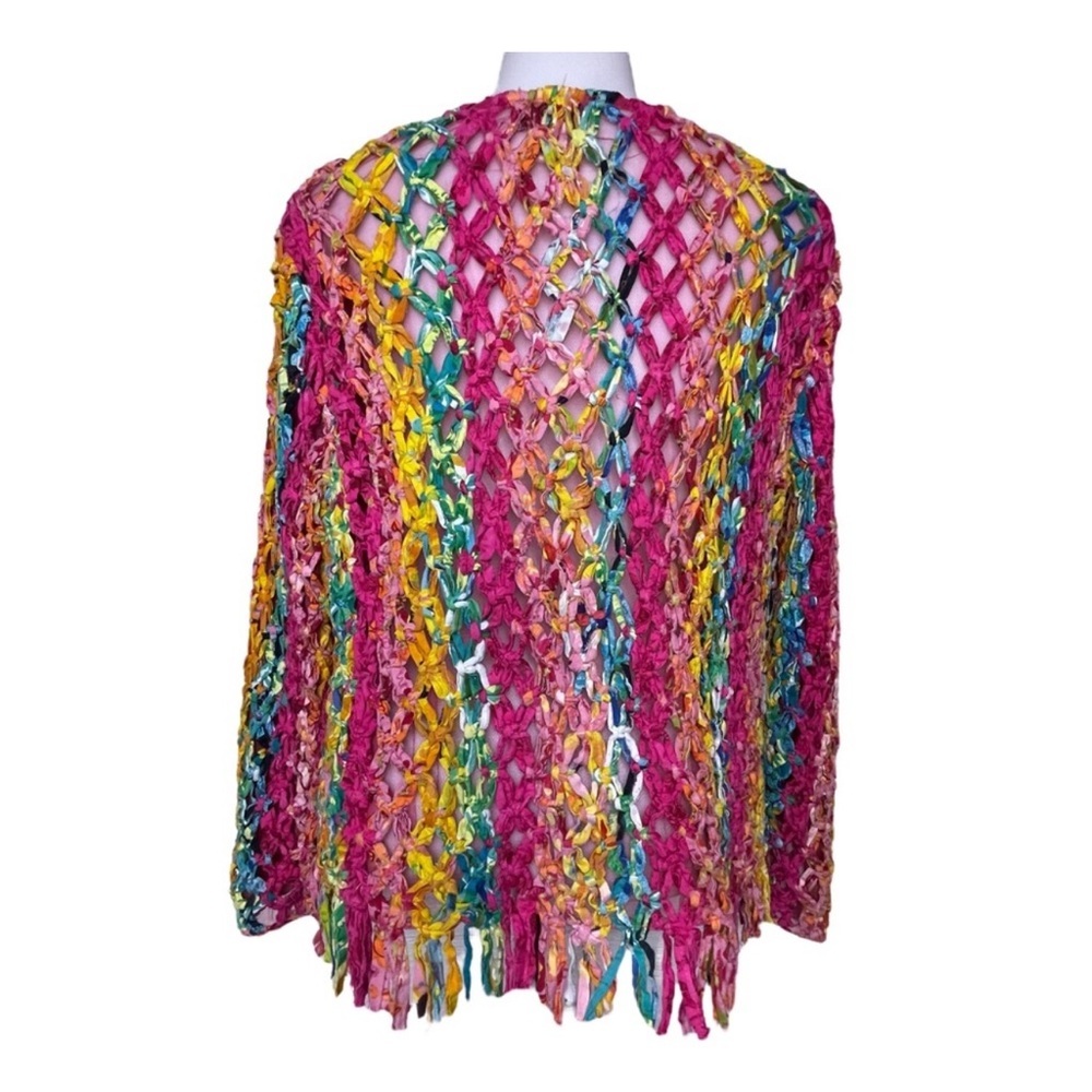Sandy Starkman Colorful Open-Front Cardigan - Picture 2 of 10